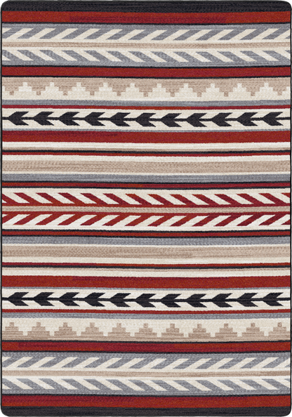 Progression Rug – Red – cabin lodge area rug