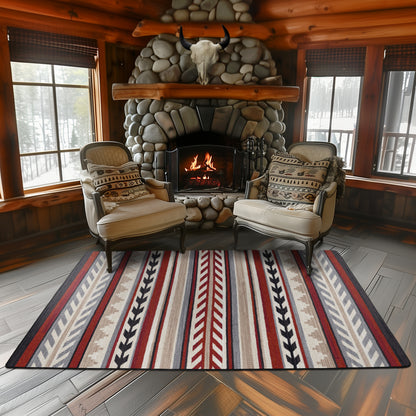 Progression Rug – Red – detail view