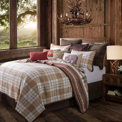 Bear Trail Reversible Quilt Set, 3 Pc