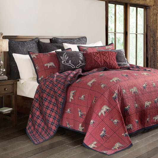 Woodland Plaid Reversible Quilt Set, 3 Pc