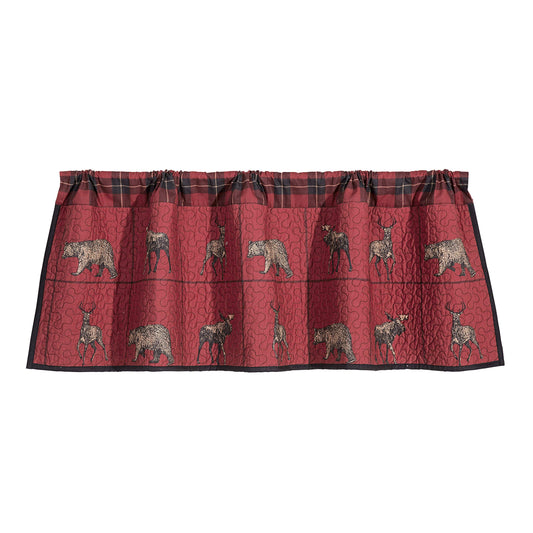 Quilted Woodland Plaid Valance