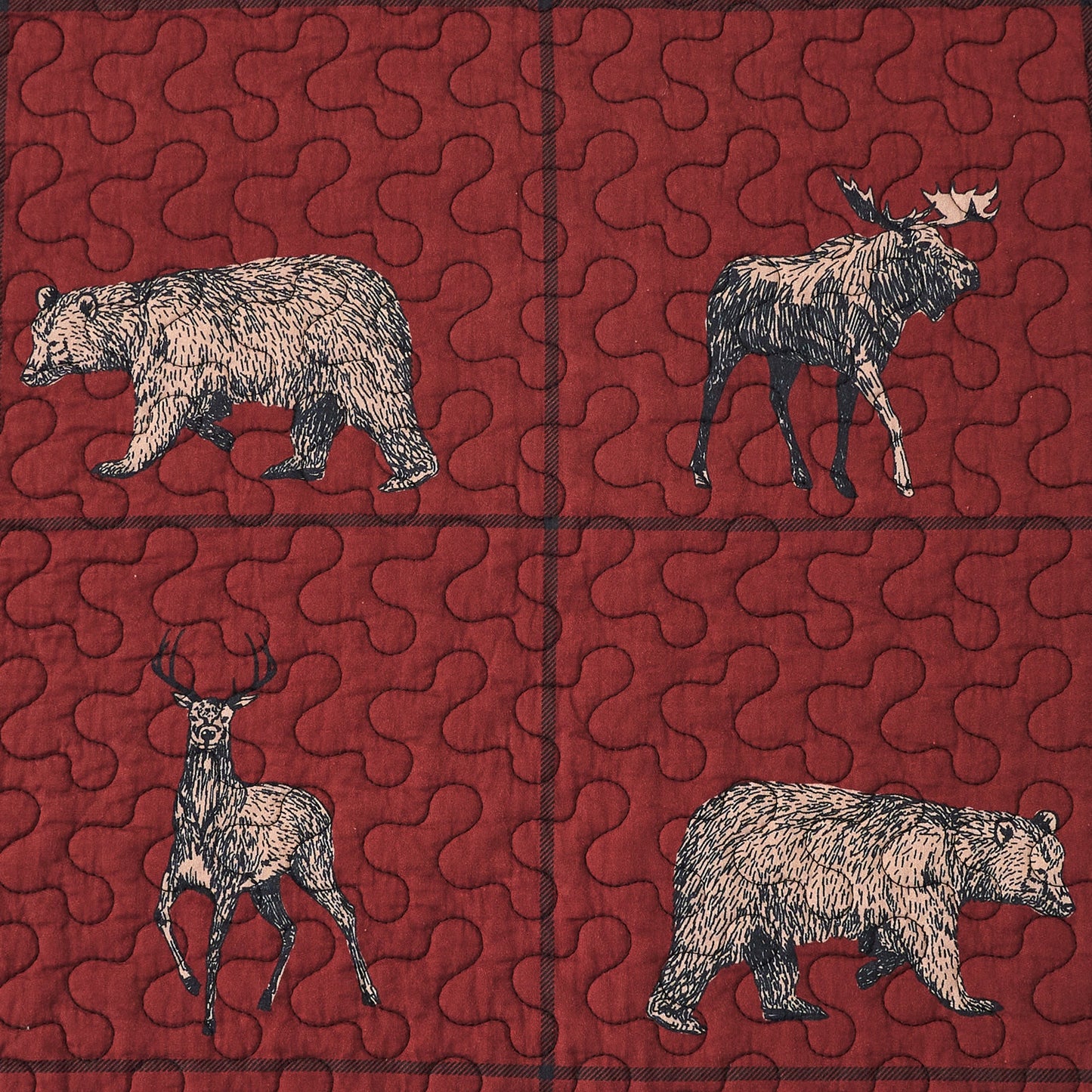 Woodland Plaid Reversible Quilt Set, 3 Pc