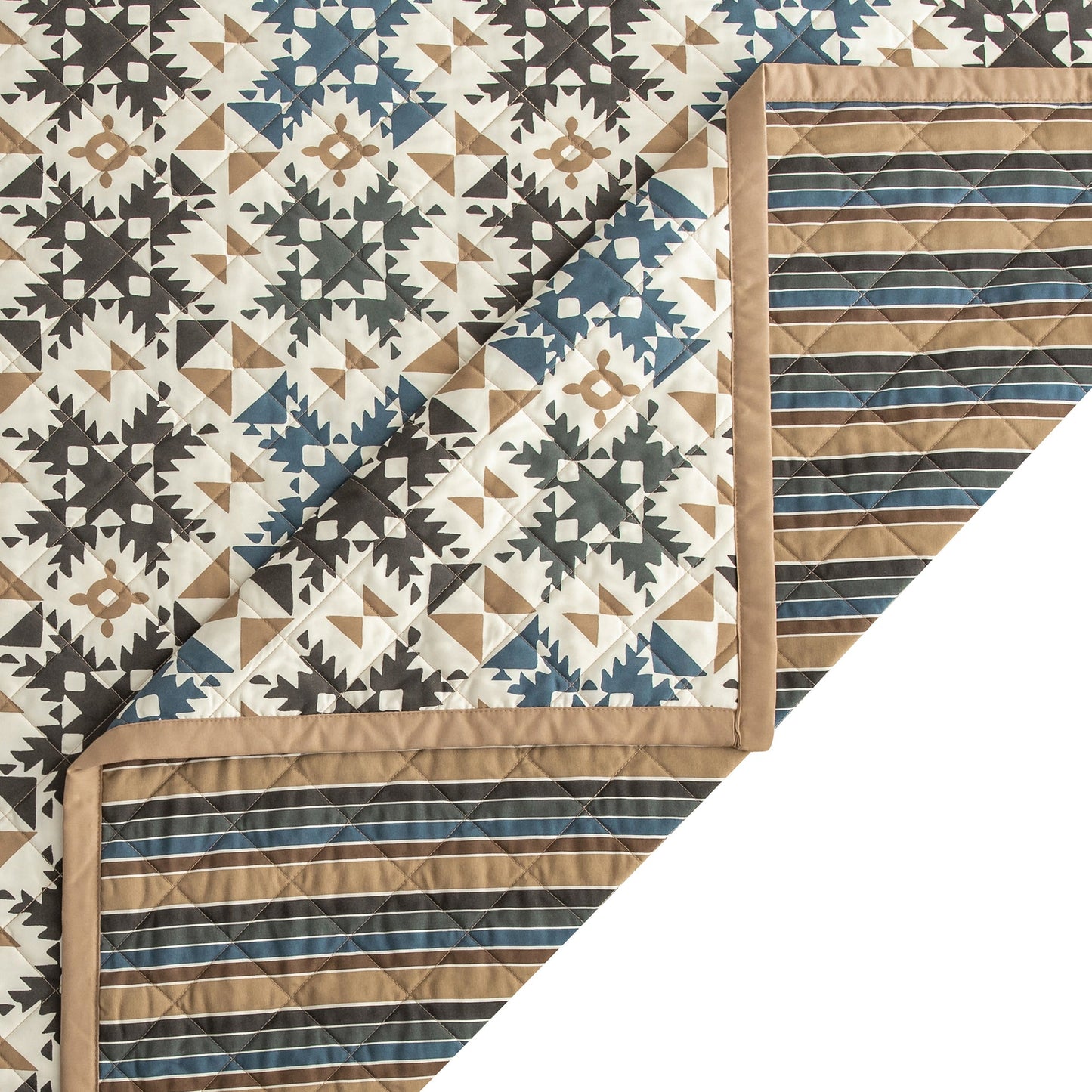 Mosaic Reversible Quilt Set, 2 Pc