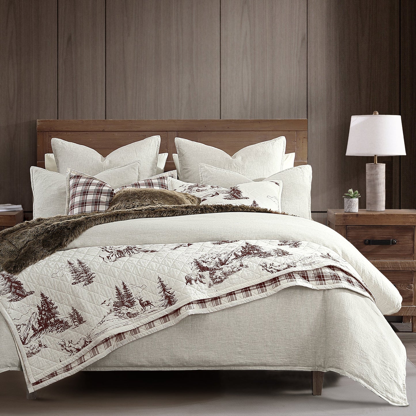 White Pine Reversible Quilt Set, 2 Pc