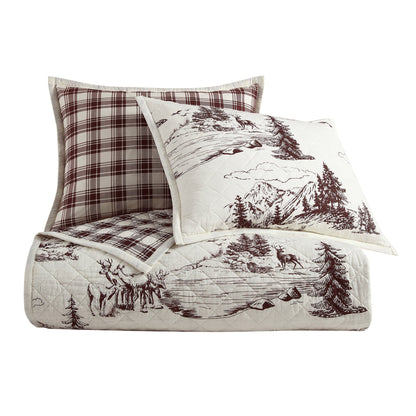 White Pine Reversible Quilt Set, 2 Pc