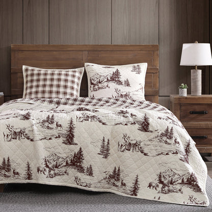 White Pine Reversible Quilt Set, 2 Pc