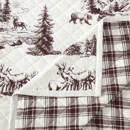 White Pine Reversible Quilt Set, 2 Pc