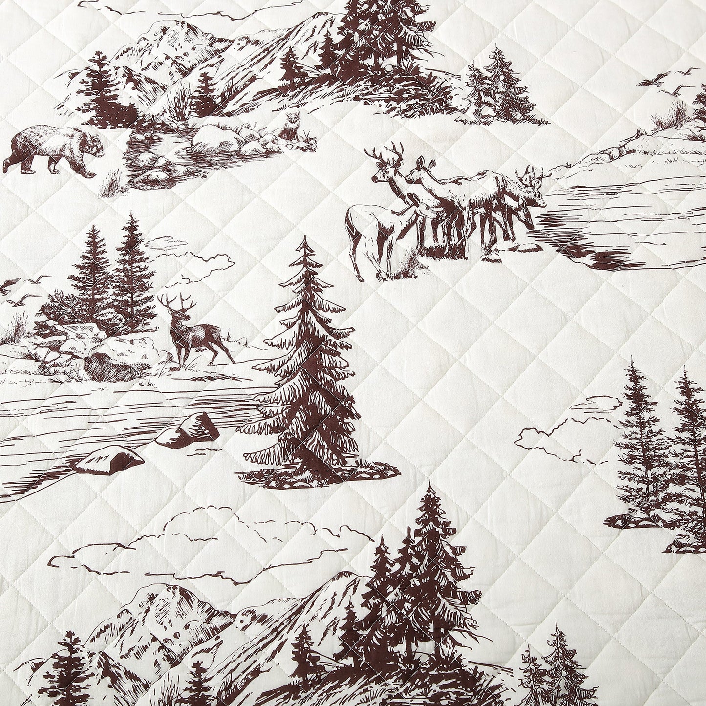 White Pine Reversible Quilt Set, 2 Pc