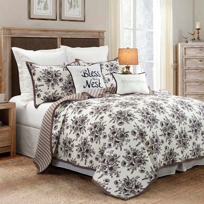 Lyla Reversible Floral Print Quilt Set, 2 Pc