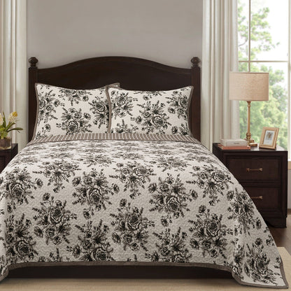 Lyla Reversible Floral Print Quilt Set, 2 Pc