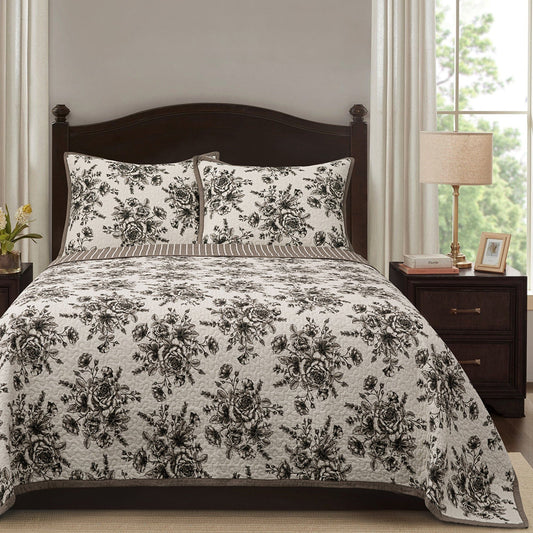 Lyla Reversible Floral Print Quilt Set, 2 Pc