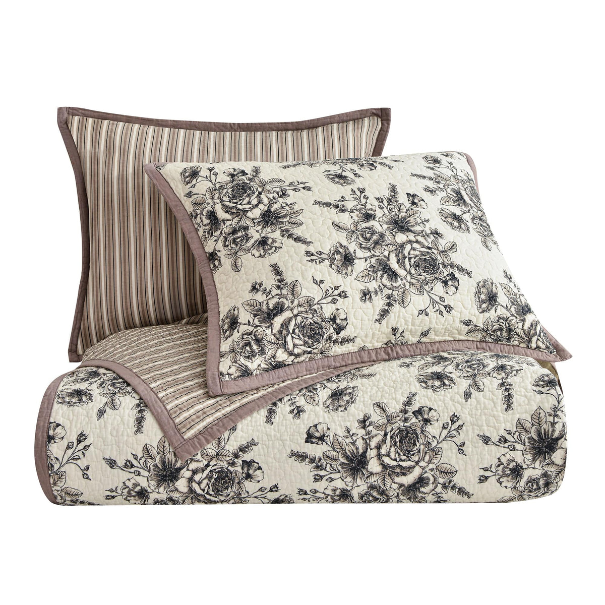 Lyla Reversible Floral Print Quilt Set, 2 Pc