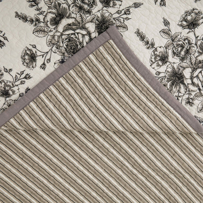 Lyla Reversible Floral Print Quilt Set, 2 Pc
