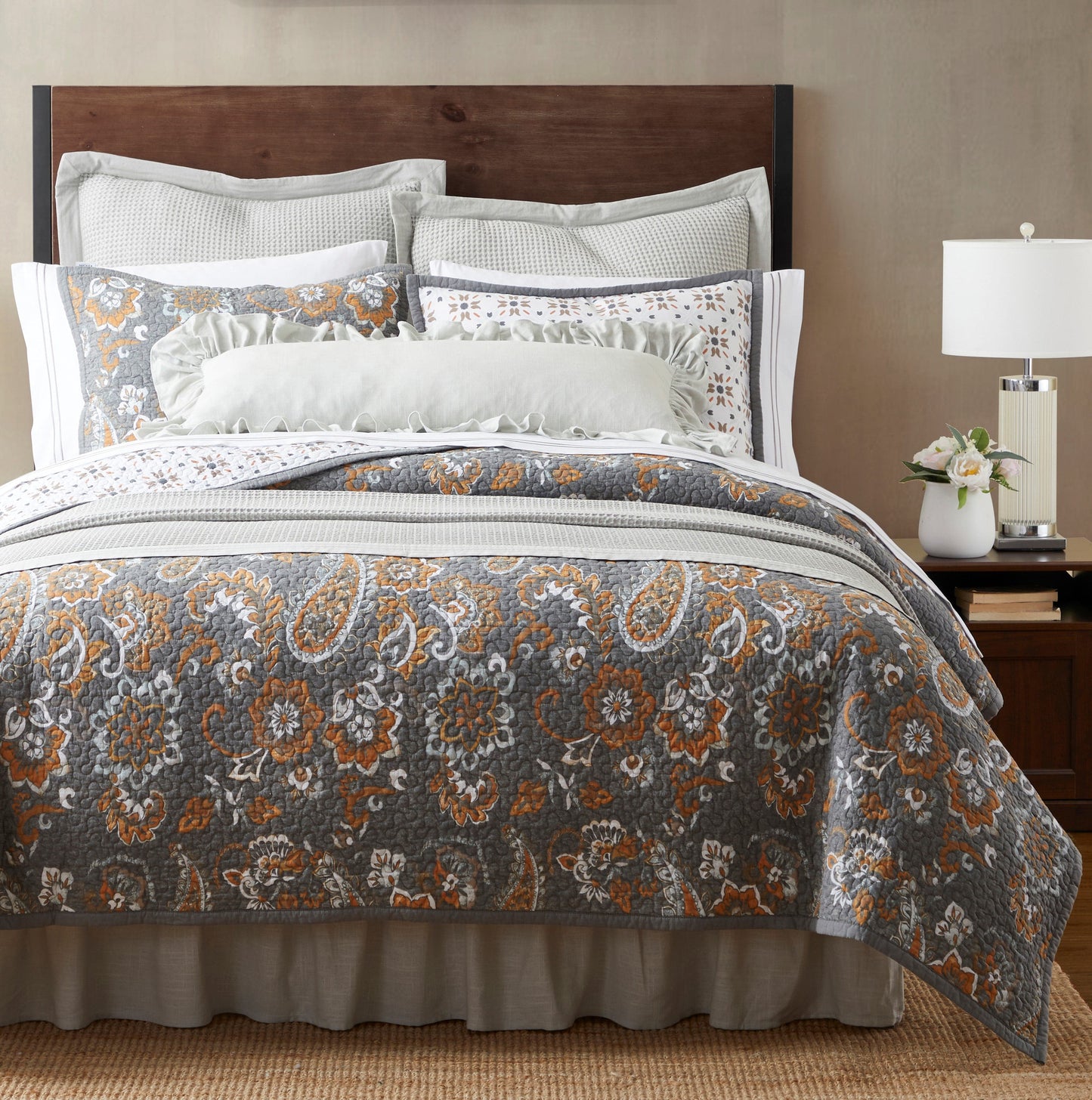 Abbie Western Paisley Reversible Quilt Set, 2 Pc