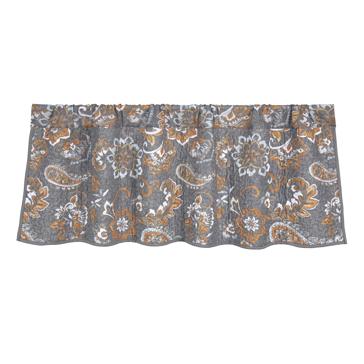 Abbie Western Paisley Reversible Quilted Valance