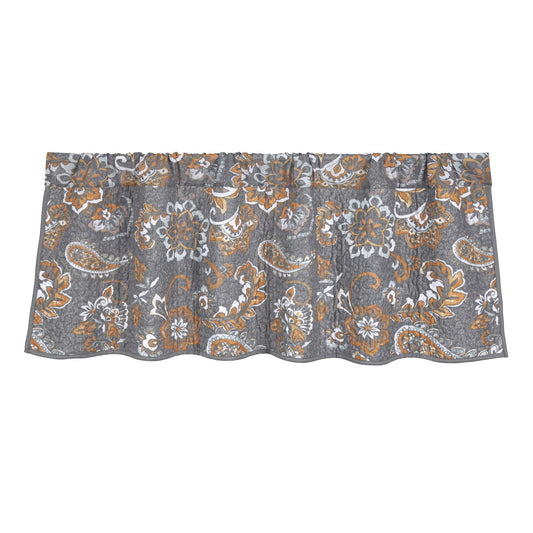 Abbie Western Paisley Reversible Quilted Valance