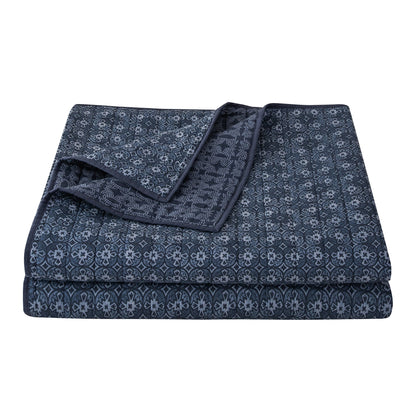 Indigo Reversible Quilt Set, 2 Pc
