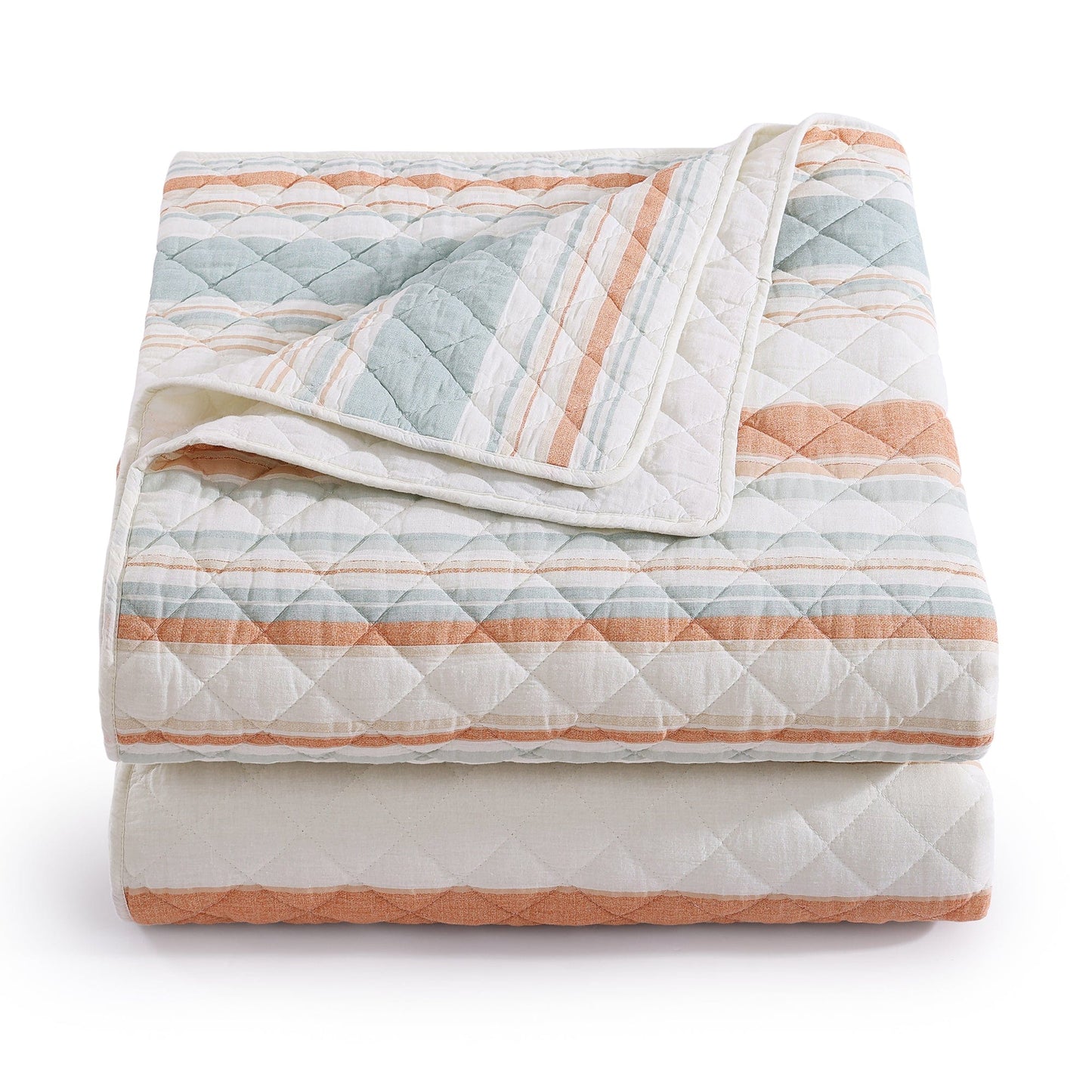 Mystic Stripe Cotton Gauze Quilt Set, 2 Pc