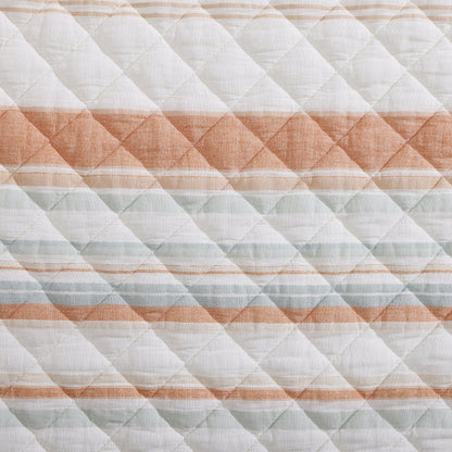 Mystic Stripe Cotton Gauze Quilt Set, 2 Pc