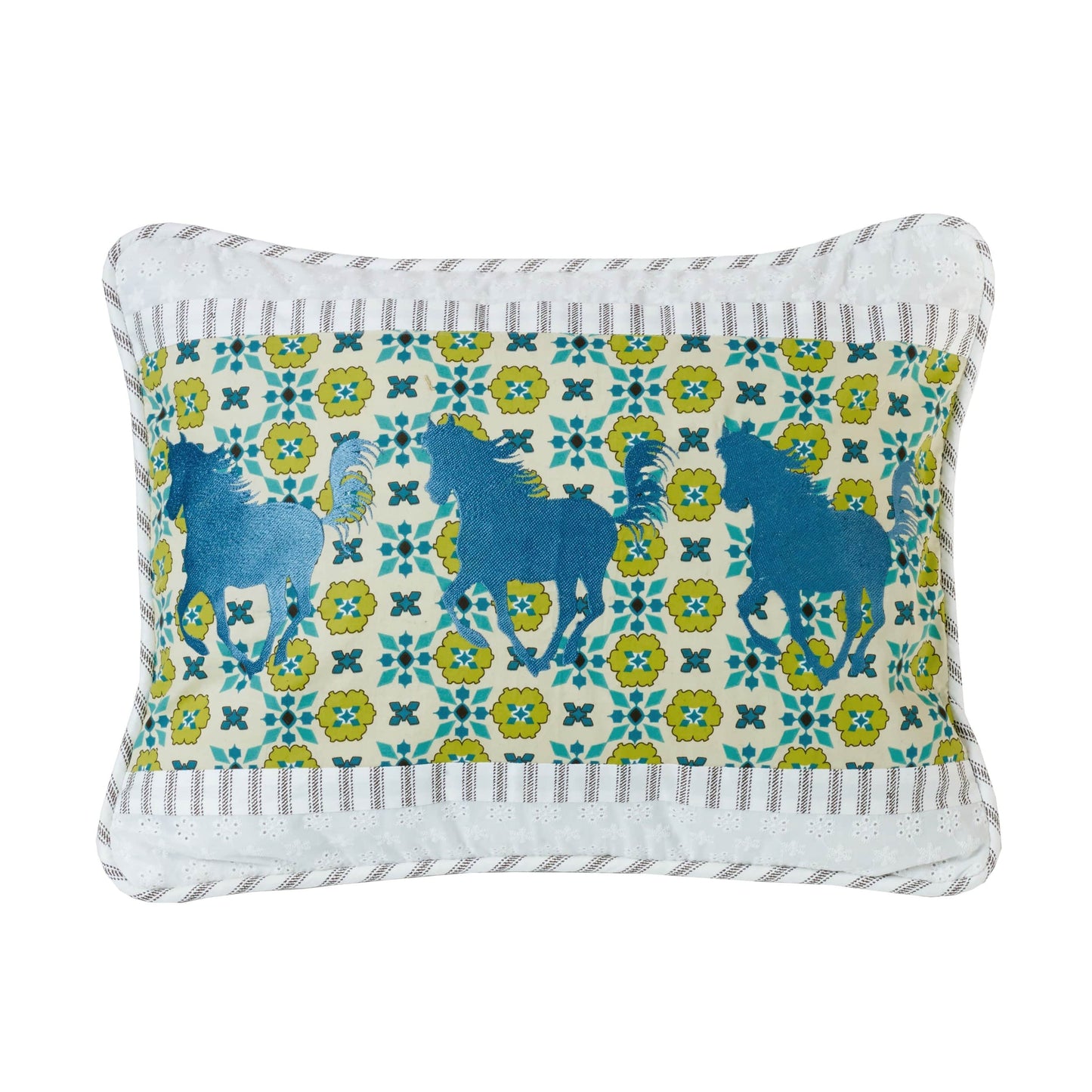 Horse Embroidery Pillow