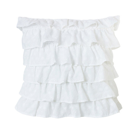 Salado Tiered Ruffled Eyelet Pillow