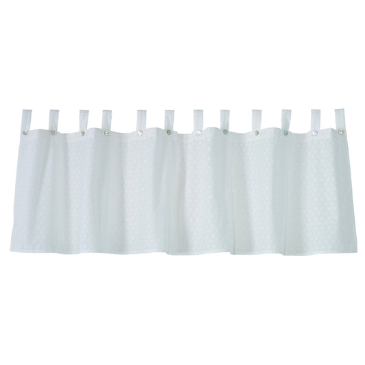 Salado White Cotton Valance with Medallion
