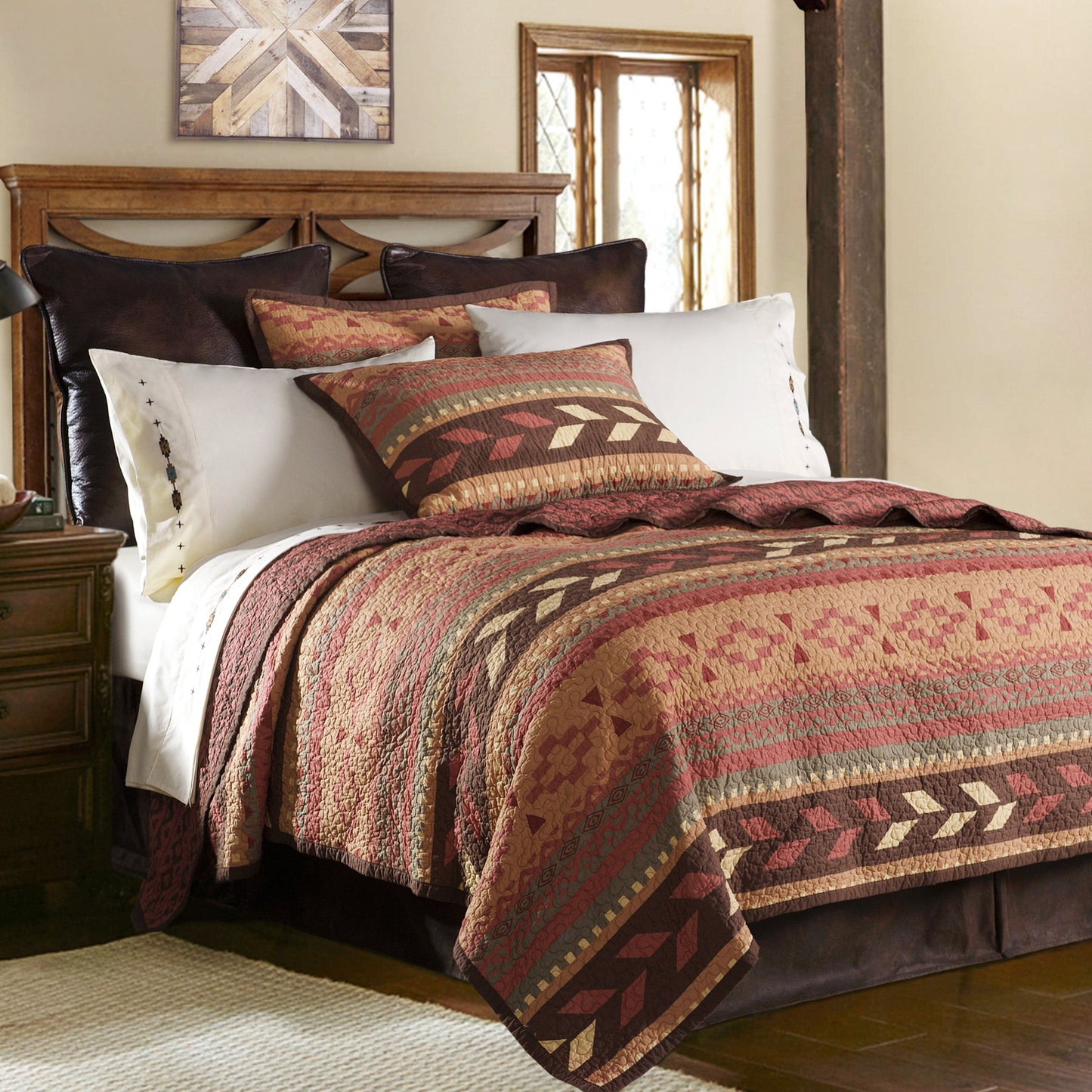 Broken Arrow Reversible Quilt Set, 2 Pc