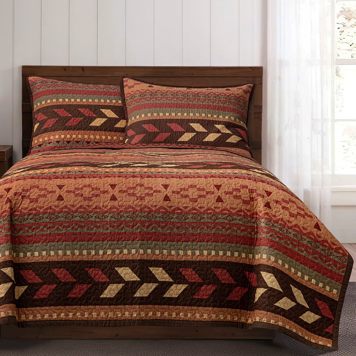 Broken Arrow Reversible Quilt Set, 2 Pc