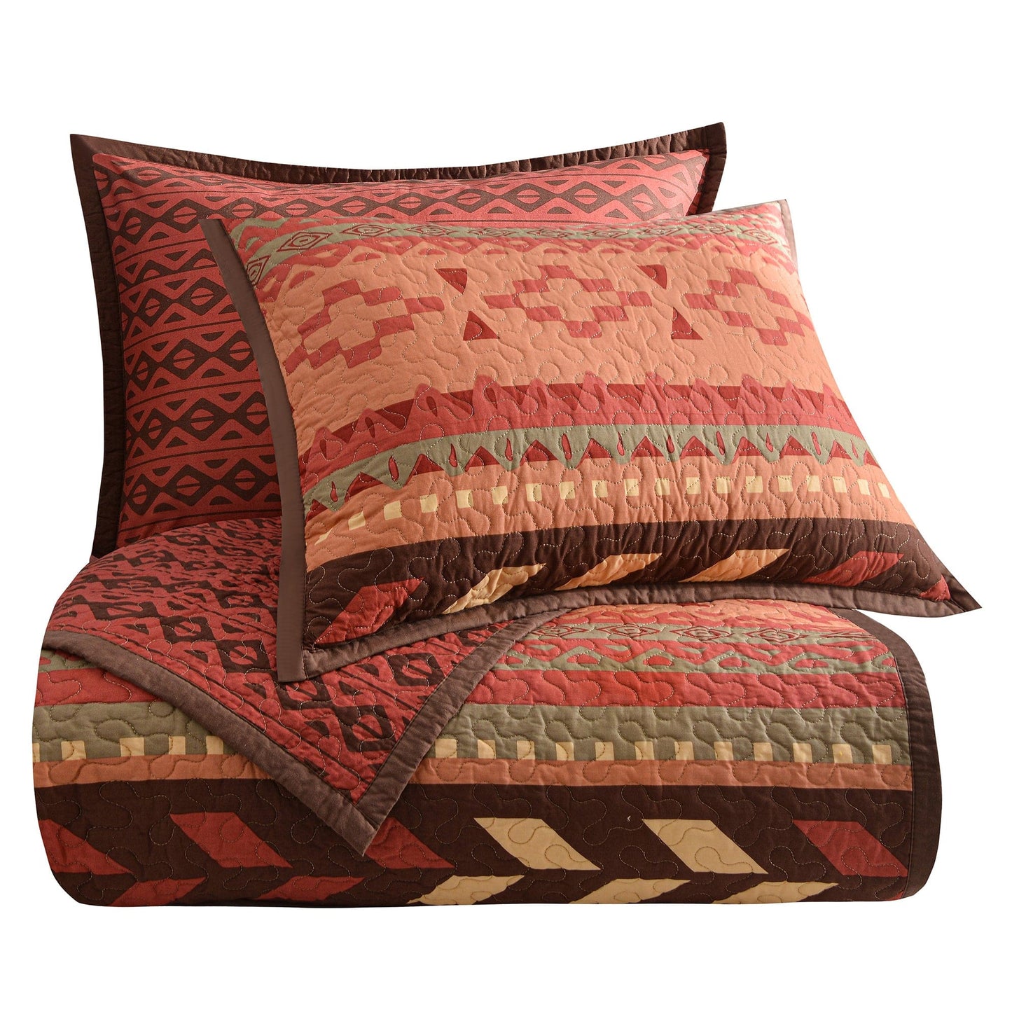 Broken Arrow Reversible Quilt Set, 2 Pc