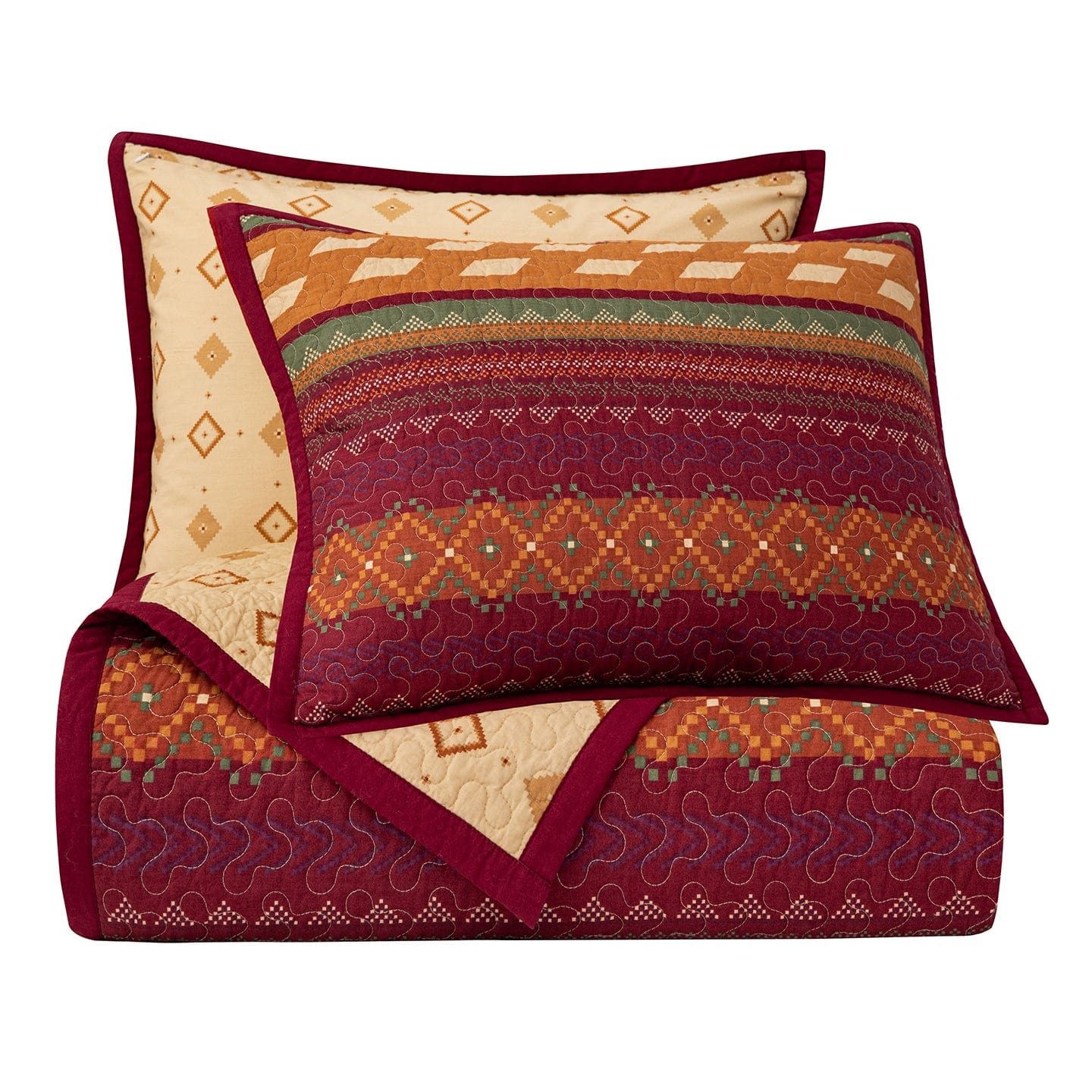 Solace Reversible Quilt Set, 3 Pc
