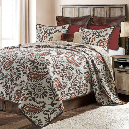 Rebecca Paisley Reversible Quilt Set, 2 Pc