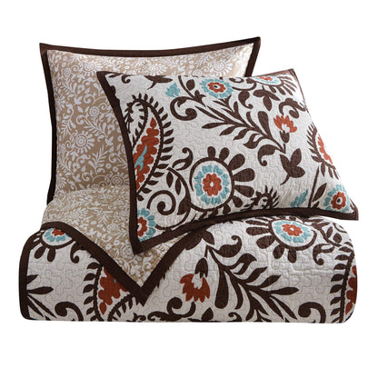 Rebecca Paisley Reversible Quilt Set, 2 Pc