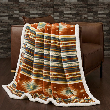 Del Sol Campfire Sherpa Throw