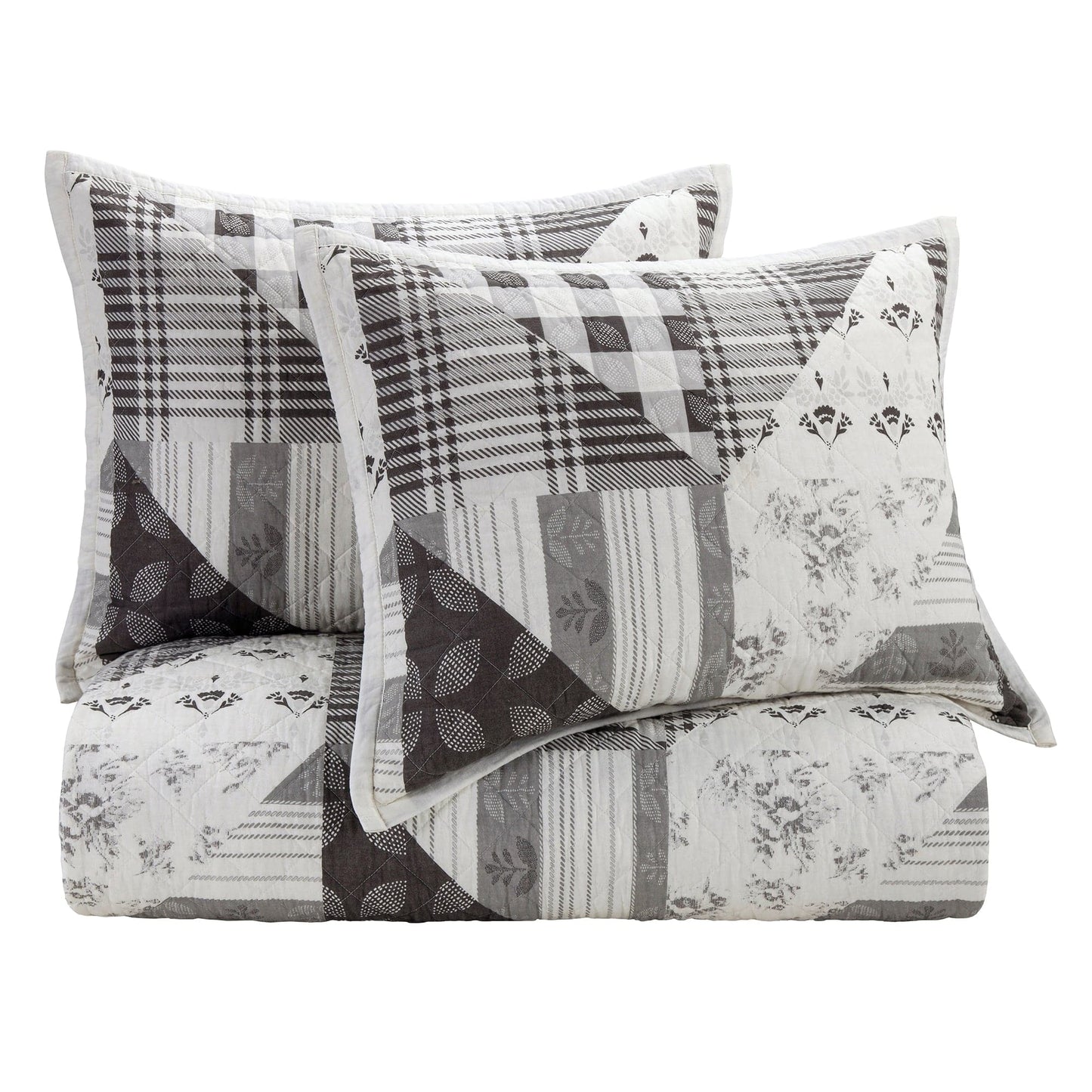 Patchwork Prairie Reversible Quilt Set, 3 Pc