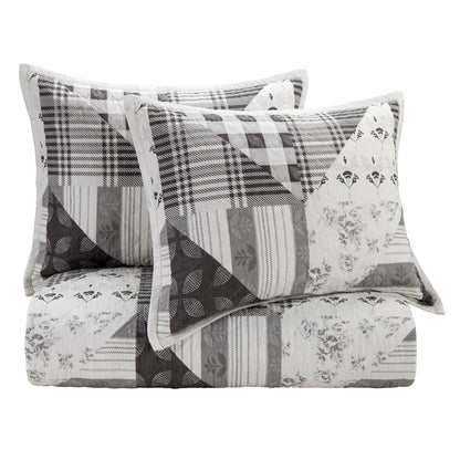 Patchwork Prairie Reversible Quilt Set, 3 Pc