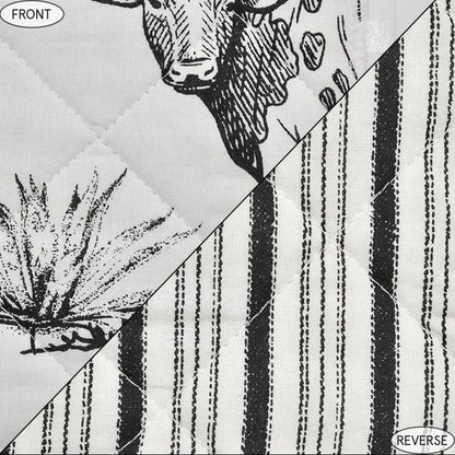 Ranch Life Western Toile Reversible Quilt Set, 2 Pc