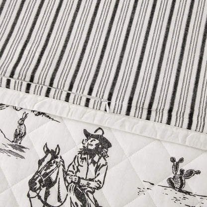 Ranch Life Western Toile Reversible Quilt Set, 2 Pc