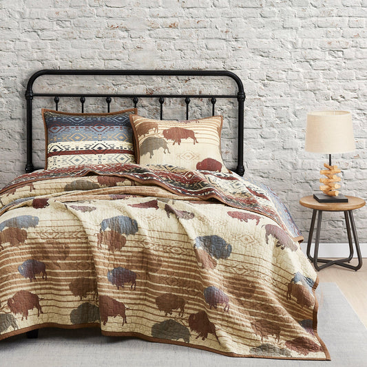 Home on the Range Reversible Quilt Set, 2 Pc