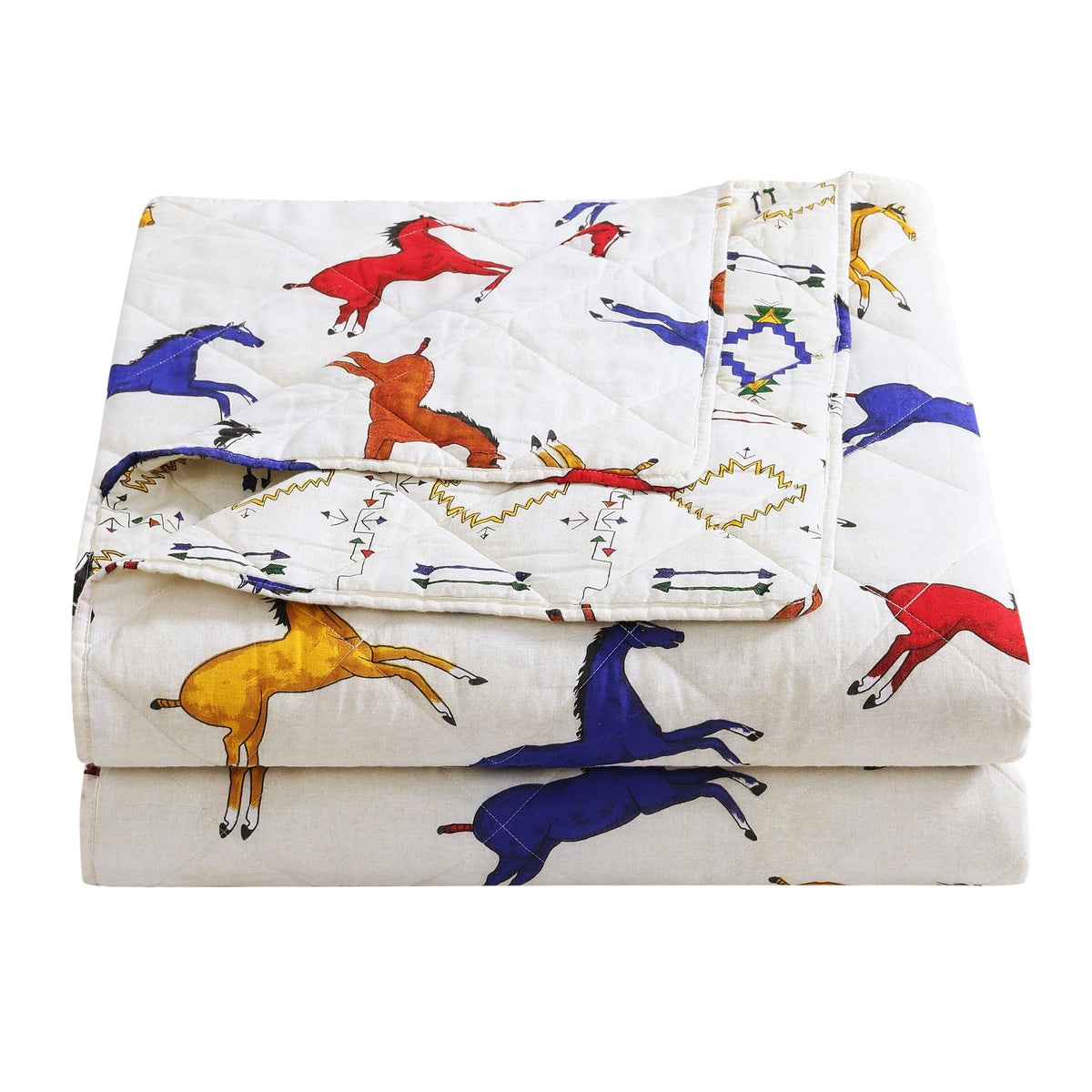 Wild Horses Reversible Quilt Set, 2 Pc