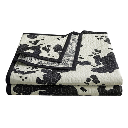 Elsa Cowhide Reversible Quilt Set, 2 Pc