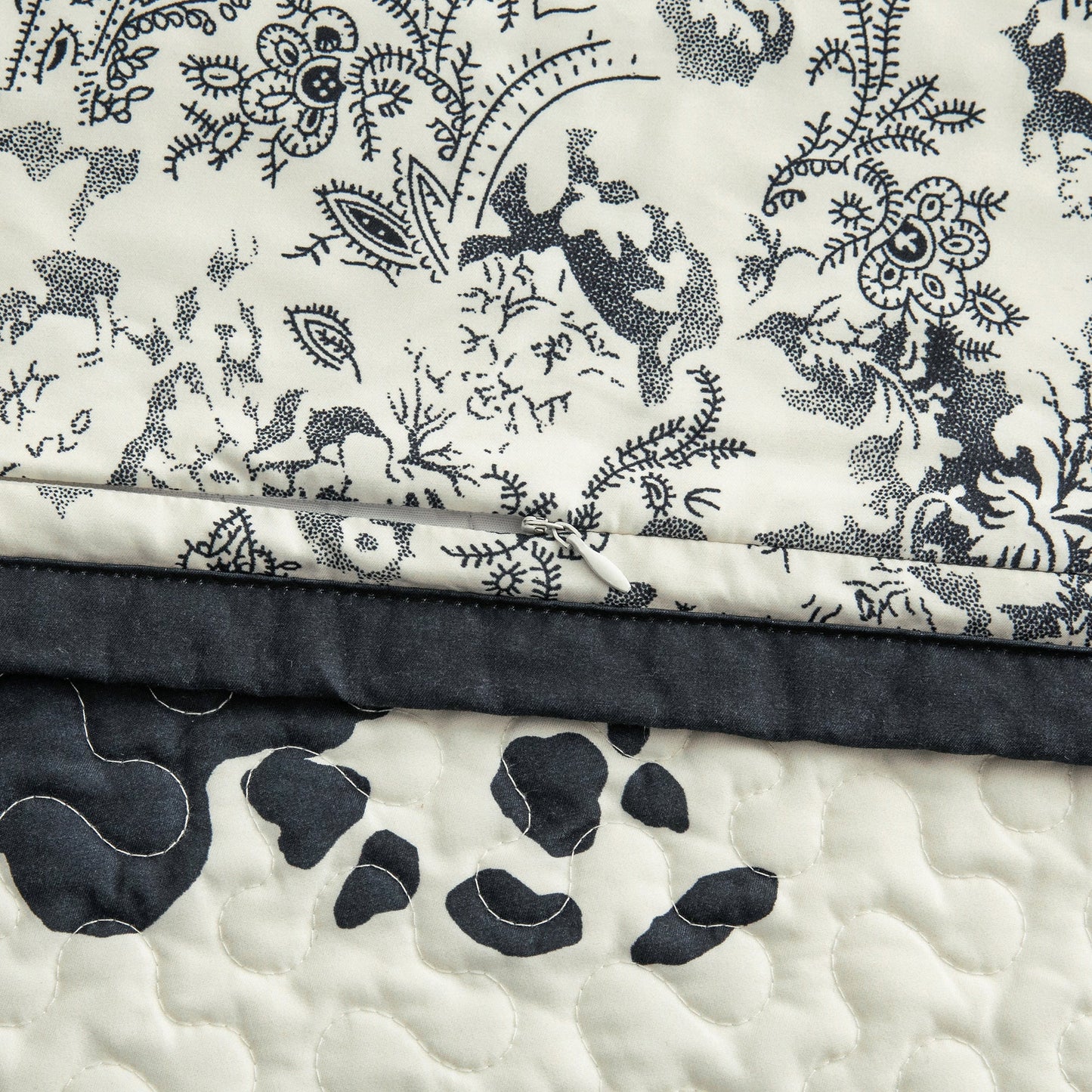 Elsa Cowhide Reversible Quilt Set, 2 Pc