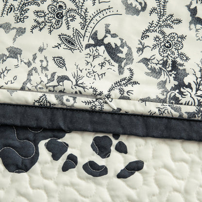 Elsa Cowhide Reversible Quilt Set, 2 Pc