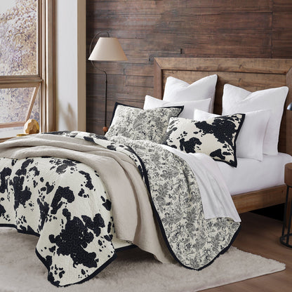 Elsa Cowhide Reversible Quilt Set, 2 Pc