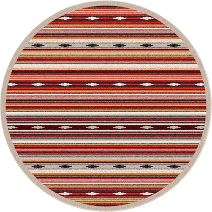 Remington Stripe Rug – Red Multi – lifestyle