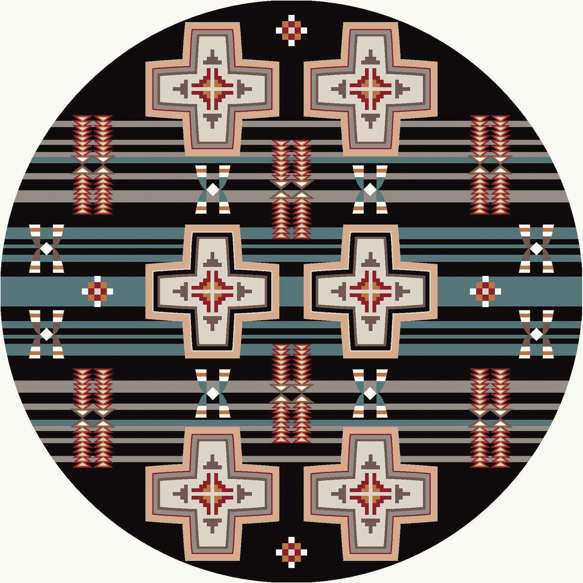 Rio Grande Rug – Black – room setting