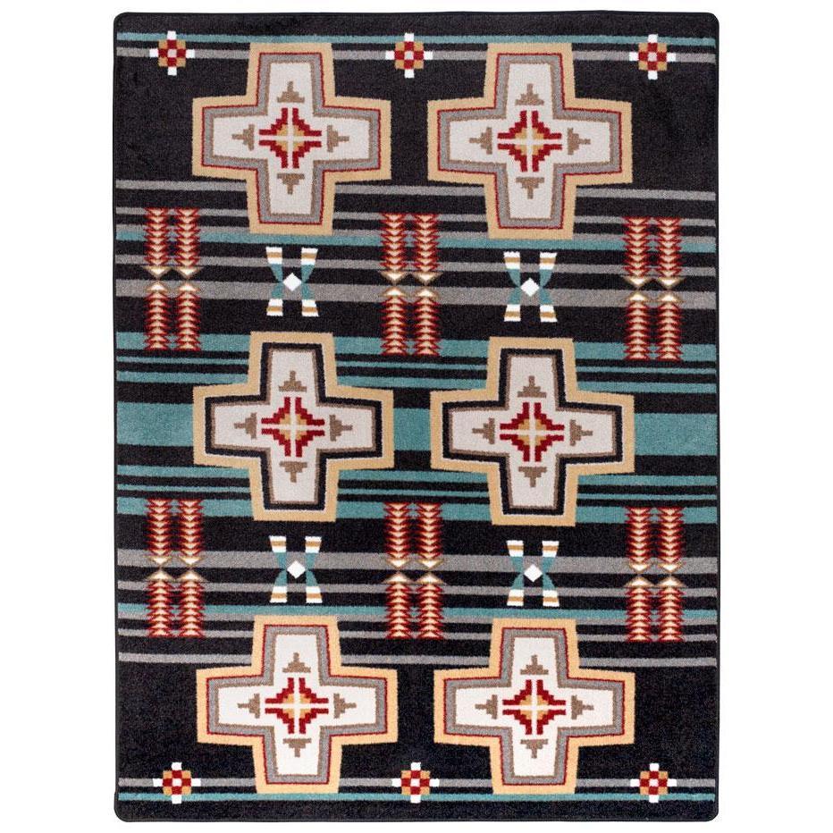 Rio Grande Rug – Black – cabin lodge area rug