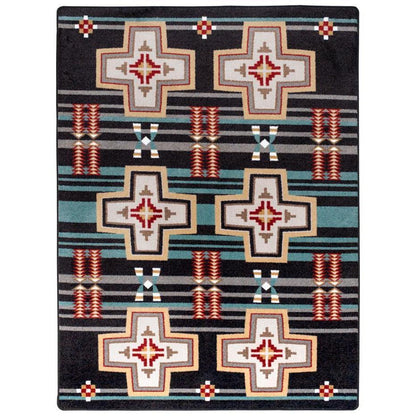 Rio Grande Rug – Black – cabin lodge area rug