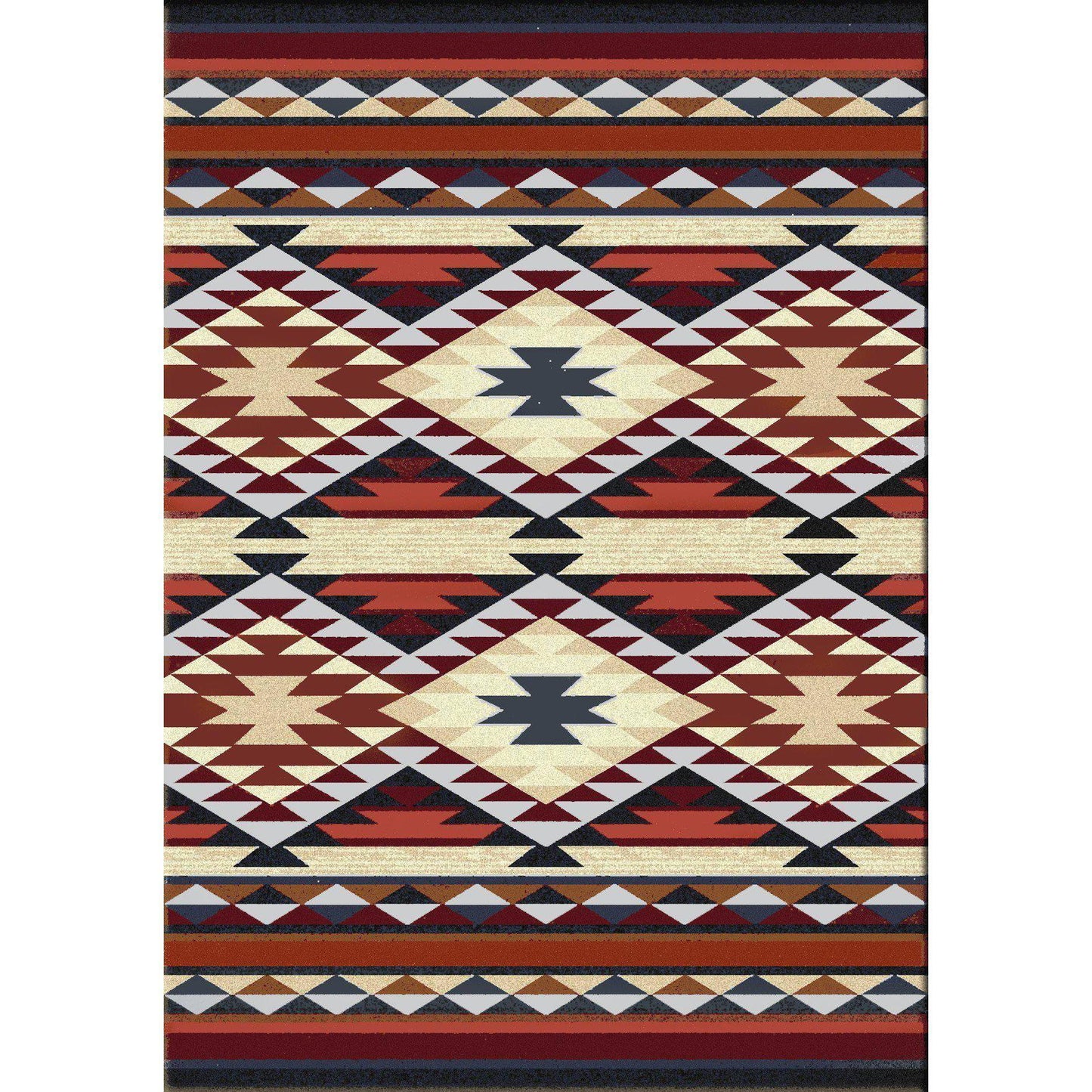 Rio Grande - Rust-CabinRugs Southwestern Rugs Wildlife Rugs Lodge Rugs Aztec RugsSouthwest Rugs