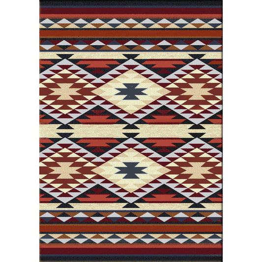 Rio Grande - Rust-CabinRugs Southwestern Rugs Wildlife Rugs Lodge Rugs Aztec RugsSouthwest Rugs