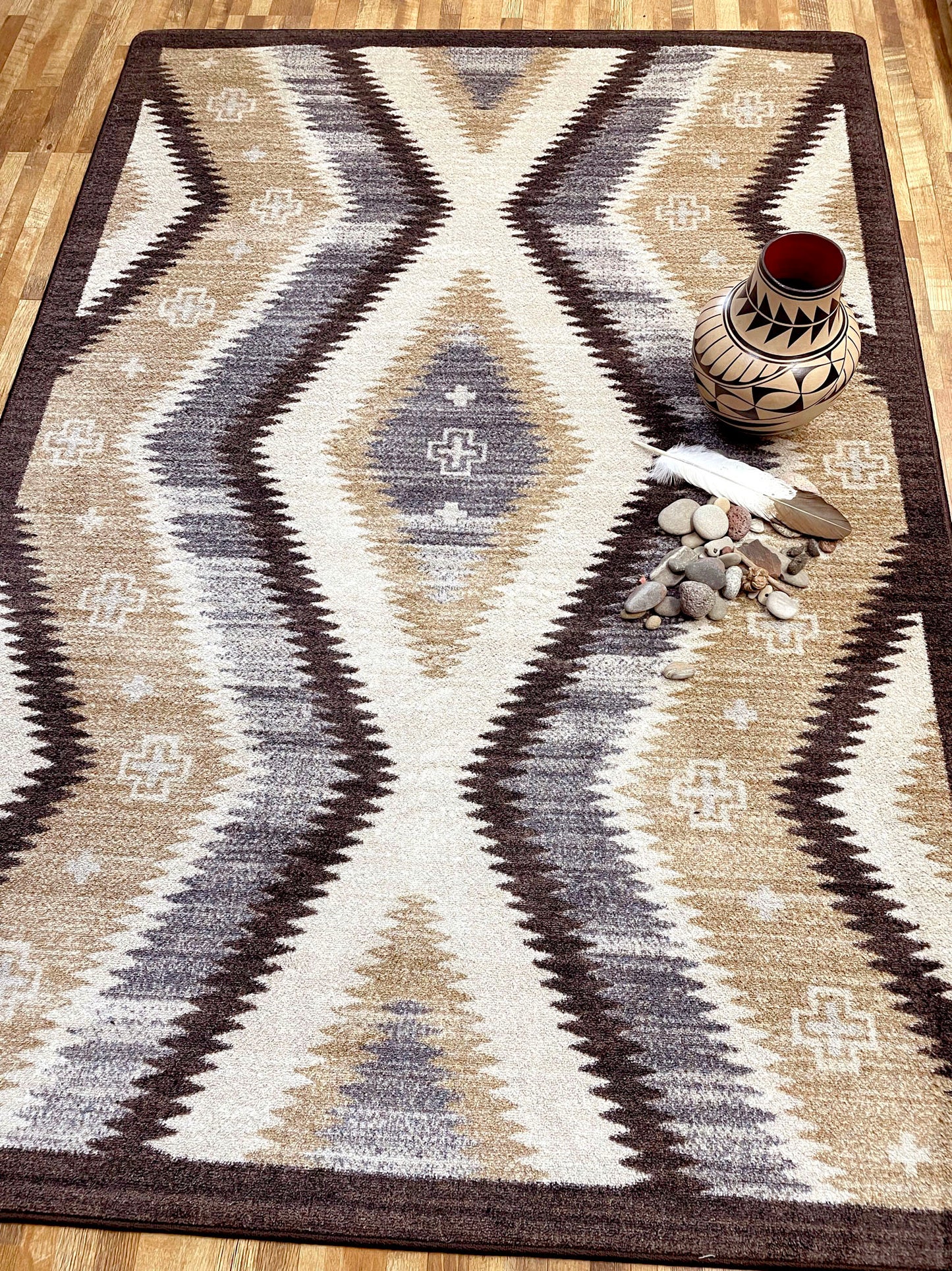 Roar Rug – Natural Wools – detail view